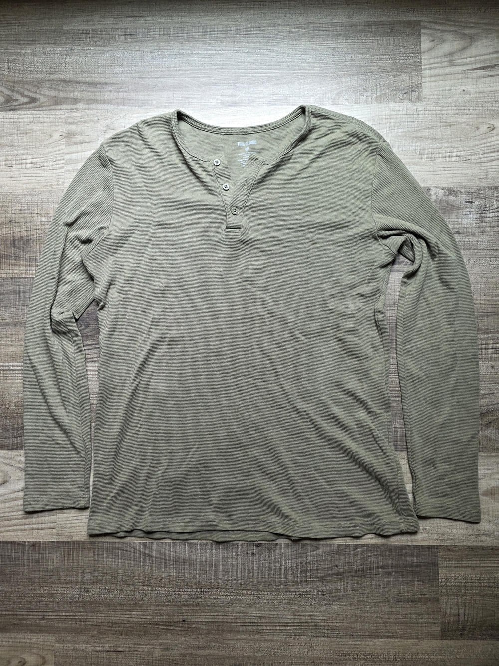 True Classic Men's Waffle Knit Henley